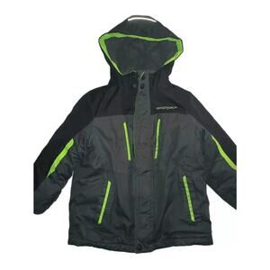 ZeroXposure Boys Ski Winter Puffer Jacket Zip Up Outdoor Black Size Large B001